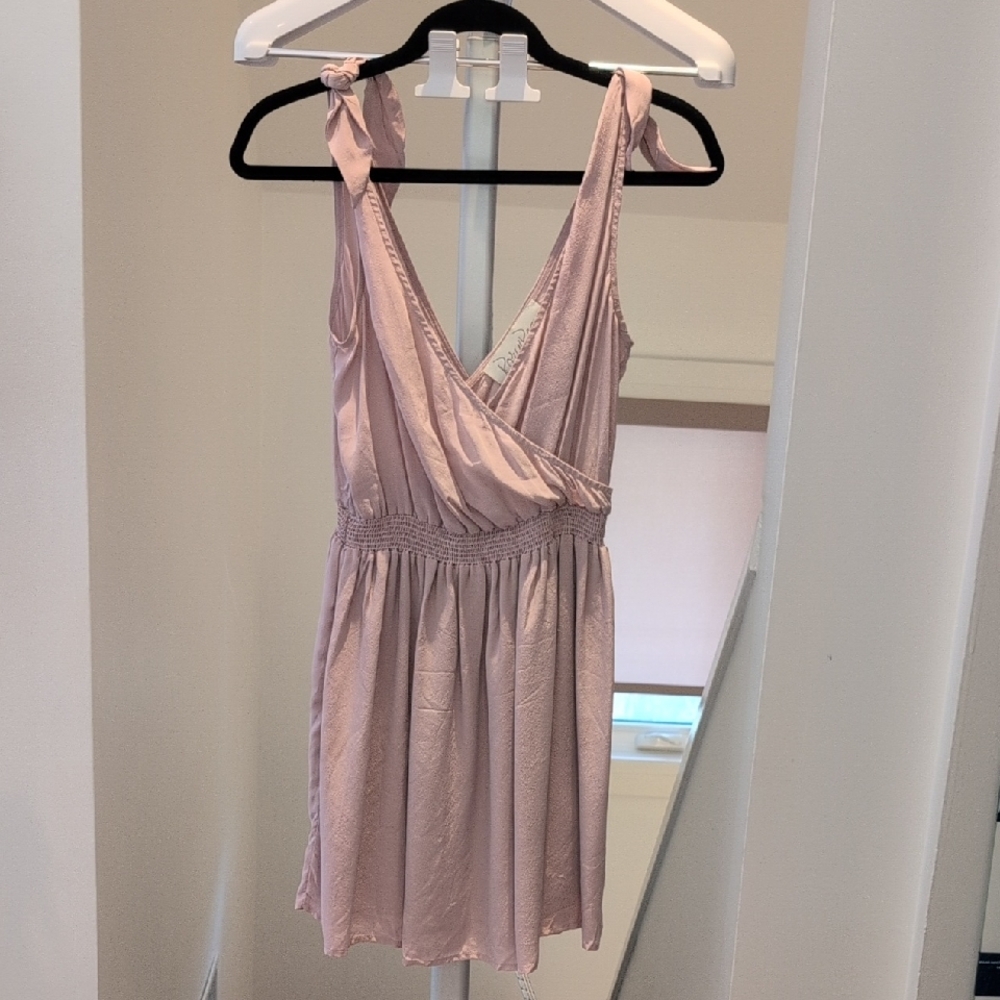 Rory Beca - Pink Sleeveless Dress with Tie Straps